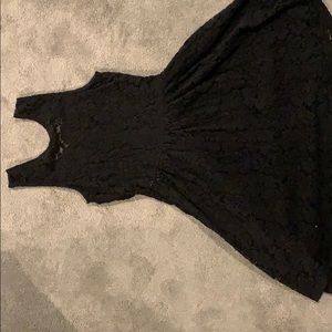 Abercrombie kids black flower laced dress